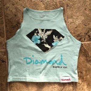 Diamond Signature Graphic Crop Top